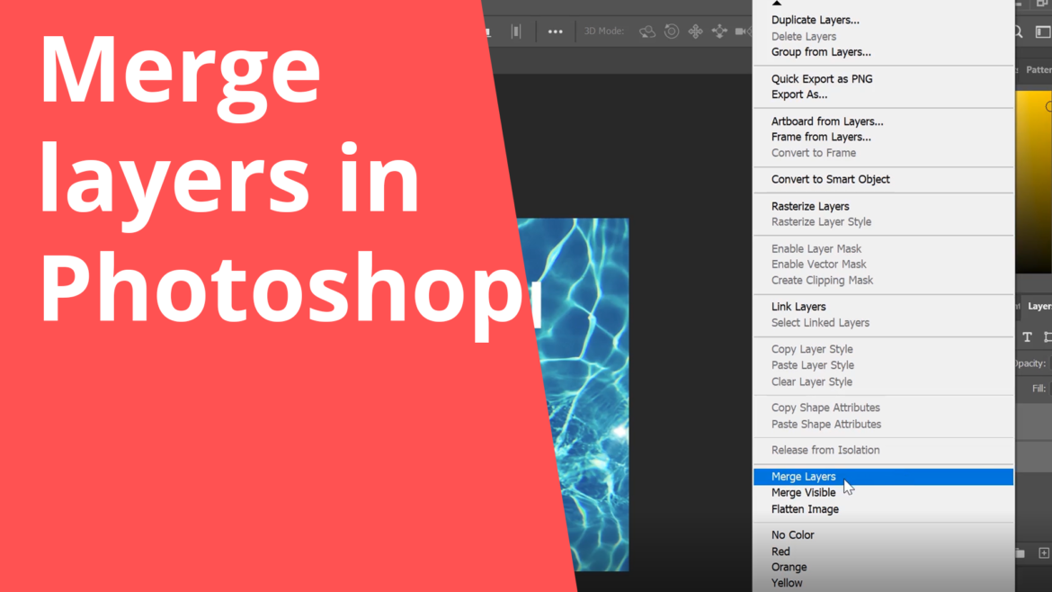 HOW TO MERGE LAYERS IN PHOTOSHOP