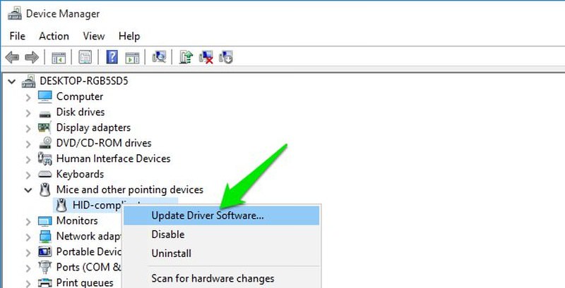 update mouse driver