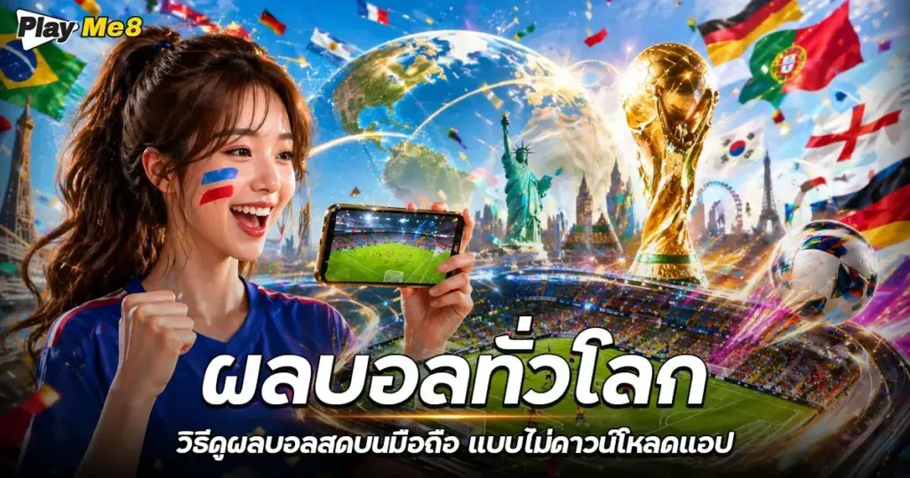 ผลบอลทั่วโลก วิธีดูผลบอลสดบนมือถือ แบบไม่ดาวน์โหลดแอป